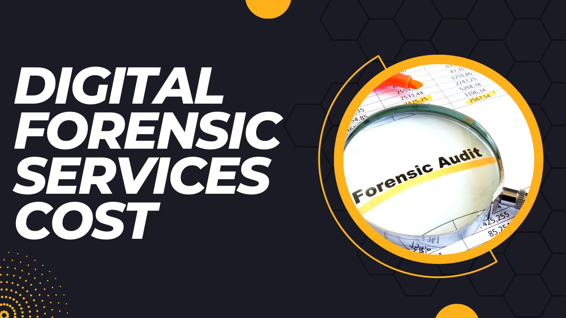 Digital Forensic Services Cost